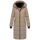 Marikoo Zuraraa lange Damen Winter Steppjacke B989 Taupe Grey Größe M - Gr. 38