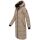 Marikoo Zuraraa lange Damen Winter Steppjacke B989 Taupe Grey Größe M - Gr. 38