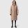 Marikoo Zuraraa lange Damen Winter Steppjacke B989 Taupe Grey Größe L - Gr. 40