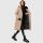 Marikoo Zuraraa lange Damen Winter Steppjacke B989 Taupe Grey Größe L - Gr. 40