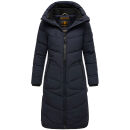 Marikoo Benikoo Damen lange Winterjacke B949 Navy-Größe XS - Gr. 34