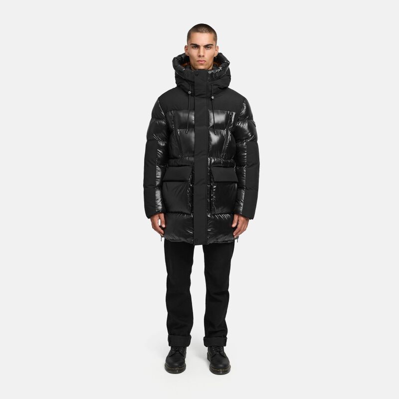 Stone Harbour Nelioon Herren Winter Steppjacke Glanz Optik N122 Schwarz Größe M - Gr.M