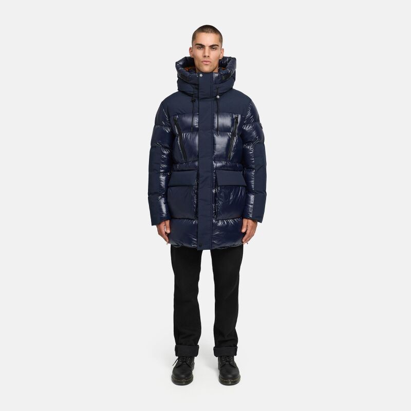 Stone Harbour Nelioon Herren Winter Steppjacke Glanz Optik N122 Navy Größe M - Gr.M