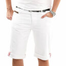 Alessandro Salvarini Herren Jeans Shorts Weiss O234