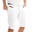 Alessandro Salvarini Herren Jeans Shorts Weiss O234