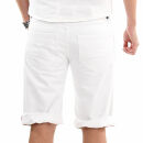 Alessandro Salvarini Herren Jeans Shorts Weiss O234 W38