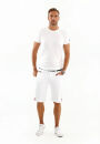 Alessandro Salvarini Herren Jeans Shorts Weiss O234 W38