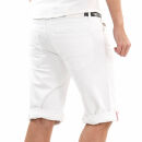 Alessandro Salvarini Herren Jeans Shorts Weiss O234 W42