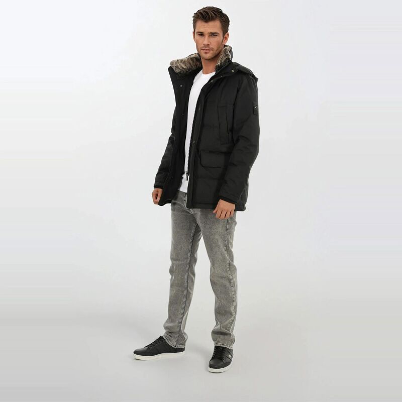 A. Salvarini Herren Winter Jacke AS456 Schwarz-Größe XXL - Gr. 2XL