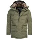 A. Salvarini Herren Winter Jacke AS456 Dark Olive-Größe S - Gr. S