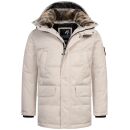 A. Salvarini Herren Winter Jacke AS456 Offwhite-Größe S - Gr. S