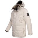 A. Salvarini Herren Winter Jacke AS456 Offwhite-Größe S - Gr. S
