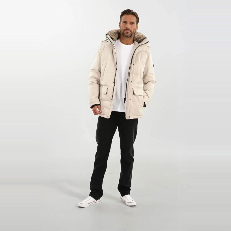 A. Salvarini Herren Winter Jacke AS456 Offwhite-Größe XXL - Gr. 2XL