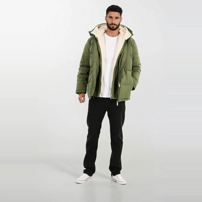 A. Salvarini Herren Winter Jacke AS457 Dark Olive-Größe S - Gr. S