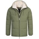A. Salvarini Herren Winter Jacke AS457 Dark Olive-Größe S - Gr. S
