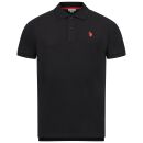 U.S. POLO ASSN. Herren Poloshirt zweifarbig Basic P001 Schwarz-Rot-Größe XL - Gr. XL