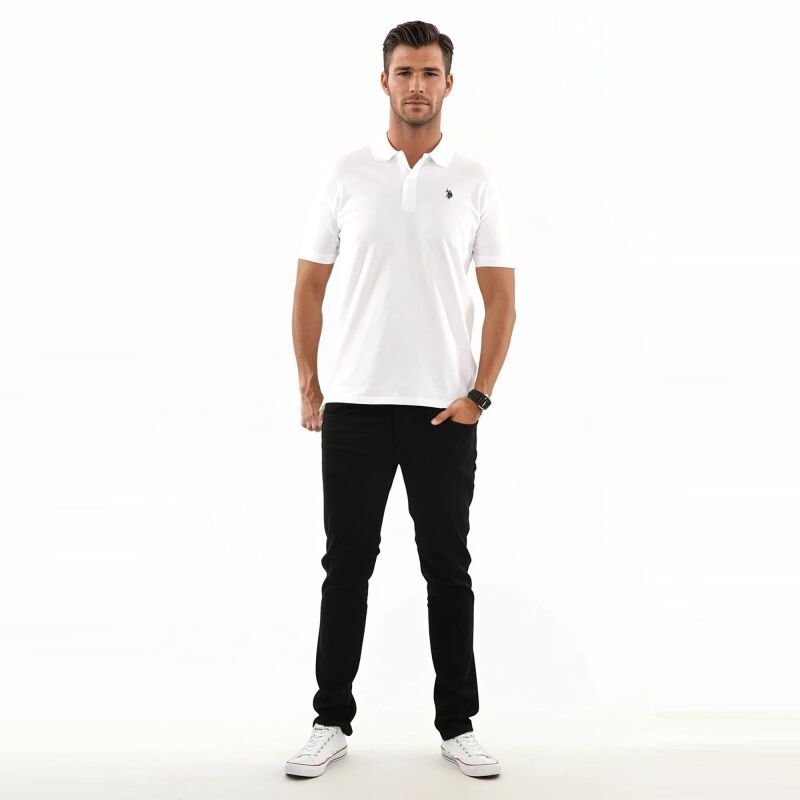 U.S. Polo Assn. Herren Basic kurzarm Poloshirt zweifarbig
