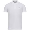 U.S. POLO ASSN. Herren Poloshirt zweifarbig Basic P001 Weiss-Navy-Größe XXL - Gr. 2XL