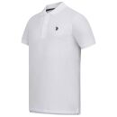 U.S. POLO ASSN. Herren Poloshirt zweifarbig Basic P001 Weiss-Navy-Größe XXL - Gr. 2XL