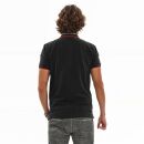 U.S. POLO ASSN. Herren Poloshirt zweifarbig Fashion P002 Schwarz-Rot-Größe M - Gr. M