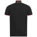 U.S. POLO ASSN. Herren Poloshirt zweifarbig Fashion P002 Schwarz-Rot-Größe M - Gr. M