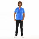 U.S. POLO ASSN. Herren Poloshirt zweifarbig Fashion P002 Royal-Rot-Größe XXL - Gr. 2XL