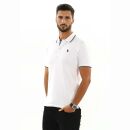 U.S. POLO ASSN. Herren Poloshirt zweifarbig Fashion P002 Weiss-Navy-Größe XXXL - Gr. 3XL