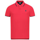 U.S. POLO ASSN. Herren Poloshirt zweifarbig Fashion P002 Coral-Navy-Größe S - Gr. S