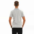 U.S. POLO ASSN. Herren Poloshirt zweifarbig Fashion P002 Grau Melange-Royal-Größe M - Gr. M