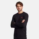 U.S. POLO ASSN. Herren Basic Shirt Longsleeve Langarm P003 Schwarz-Rot-Größe XXL - Gr. 2XL