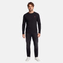 U.S. POLO ASSN. Herren Basic Shirt Longsleeve Langarm P003 Schwarz-Rot-Größe XXXL - Gr. 3XL