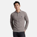 U.S. POLO ASSN. Herren Polo langarm Shirt LS Piquet P004 Dunkelgrau-Navy-Größe XXL - Gr. 2XL