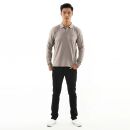 U.S. POLO ASSN. Herren Polo langarm Shirt LS Piquet P004 Dunkelgrau-Navy-Größe XXXL - Gr. 3XL