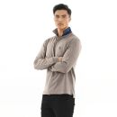 U.S. POLO ASSN. Herren Polo langarm Shirt LS Piquet P004 Dunkelgrau-Navy-Größe XXXL - Gr. 3XL