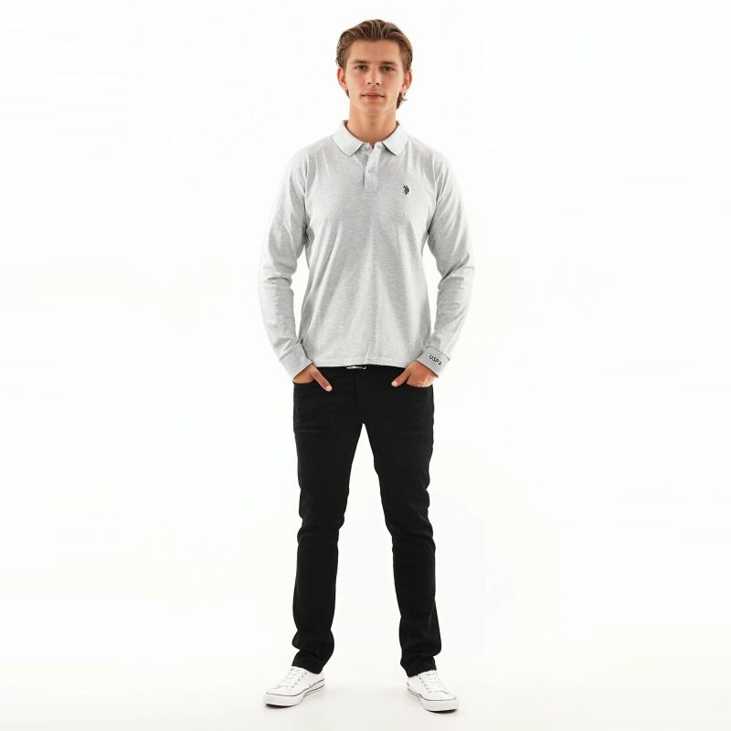 U.S. POLO ASSN. Herren langarm Poloshirt Longsleeve Piquet