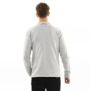 U.S. POLO ASSN. Herren Polo langarm Shirt LS Piquet P004 Grau Melange-Navy-Größe XXL - Gr. 2XL