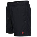 U.S. POLO ASSN. Herren Schwimmshort Badehose Fashion P005 Schwarz-Rot-Größe S - Gr. S