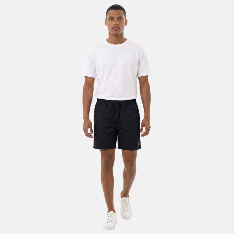U.S. POLO ASSN. Herren Schwimmshort Badehose Fashion P005 Schwarz-Rot-Größe XL - Gr. XL