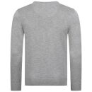 U.S. POLO ASSN. Herren V-Neck Pullover P006 Grau Melange-Navy-Größe XL - Gr. XL