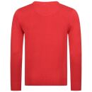 U.S. POLO ASSN. Herren V-Neck Pullover P006 Rot-Navy-Größe XL - Gr. XL