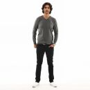 U.S. POLO ASSN. Herren V-Neck Pullover P006 Anthrazit Melange-Rot-Größe XL - Gr. XL