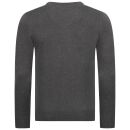 U.S. POLO ASSN. Herren V-Neck Pullover P006 Anthrazit Melange-Rot-Größe XL - Gr. XL