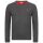 U.S. POLO ASSN. Herren V-Neck Pullover P006 Anthrazit Melange-Rot-Größe XL - Gr. XL
