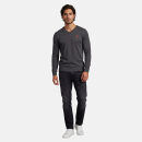 U.S. POLO ASSN. Herren V-Neck Pullover P006 Anthrazit Melange-Rot-Größe XXL - Gr. 2XL