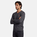 U.S. POLO ASSN. Herren V-Neck Pullover P006 Anthrazit Melange-Rot-Größe XXL - Gr. 2XL