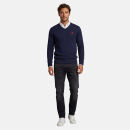 U.S. POLO ASSN. Herren V-Neck Pullover P006 Navy-Rot-Größe M - Gr. M
