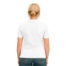 U.S. POLO ASSN. Damen Poloshirt zweifarbig P007 Weiss-Beige-Größe XXL - Gr. 2XL