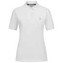 U.S. POLO ASSN. Damen Poloshirt zweifarbig P007 Weiss-Beige-Größe XXL - Gr. 2XL