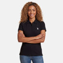 U.S. POLO ASSN. Damen Poloshirt zweifarbig P007 Schwarz-Grau-Größe S - Gr. S