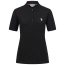 U.S. POLO ASSN. Damen Poloshirt zweifarbig P007 Schwarz-Grau-Größe L - Gr. L